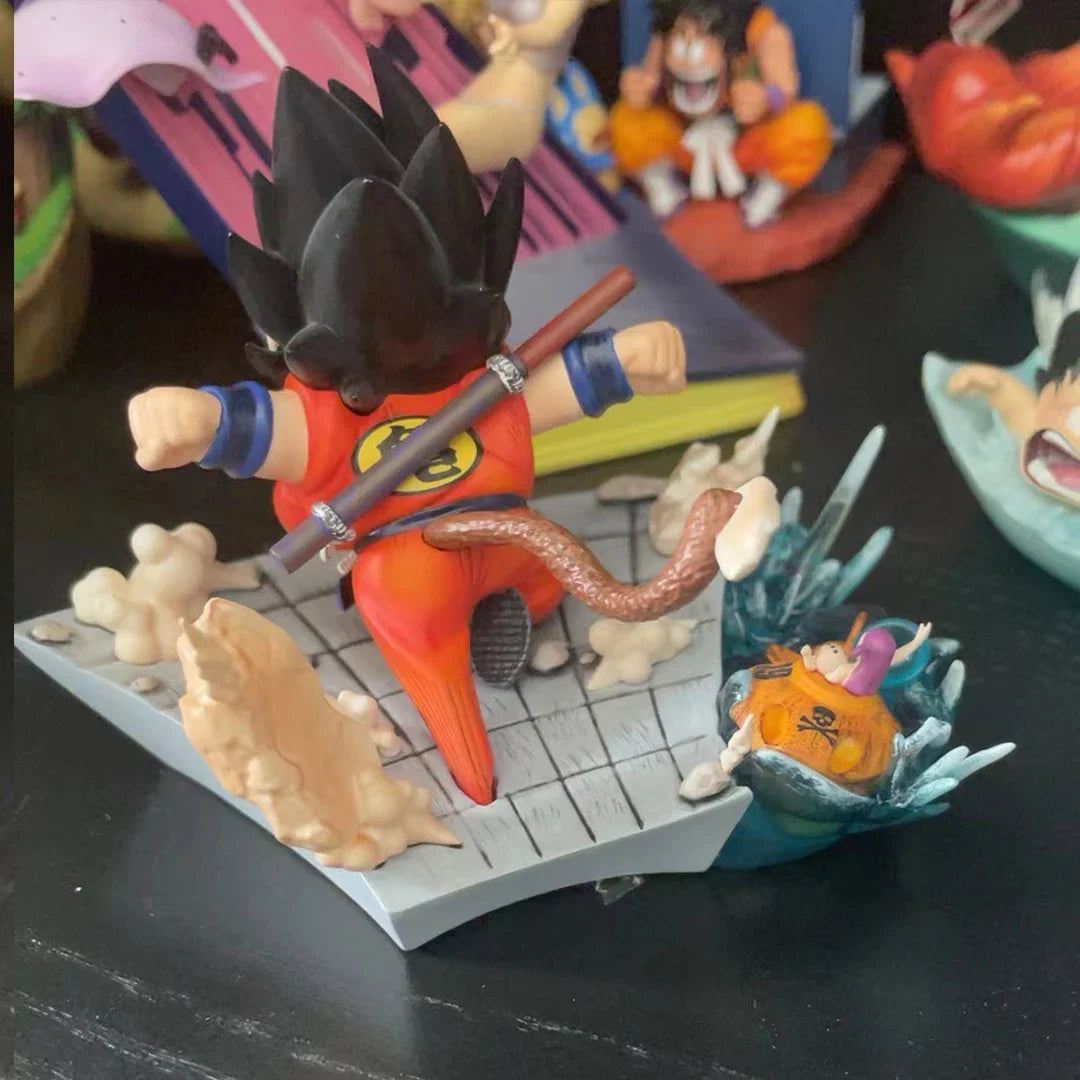 Dragon Ball Anime Kid Goku Figure Son Goku Eat Mouse Pvc Statue Action Figures Collectible Model Toys For Kids Gifts