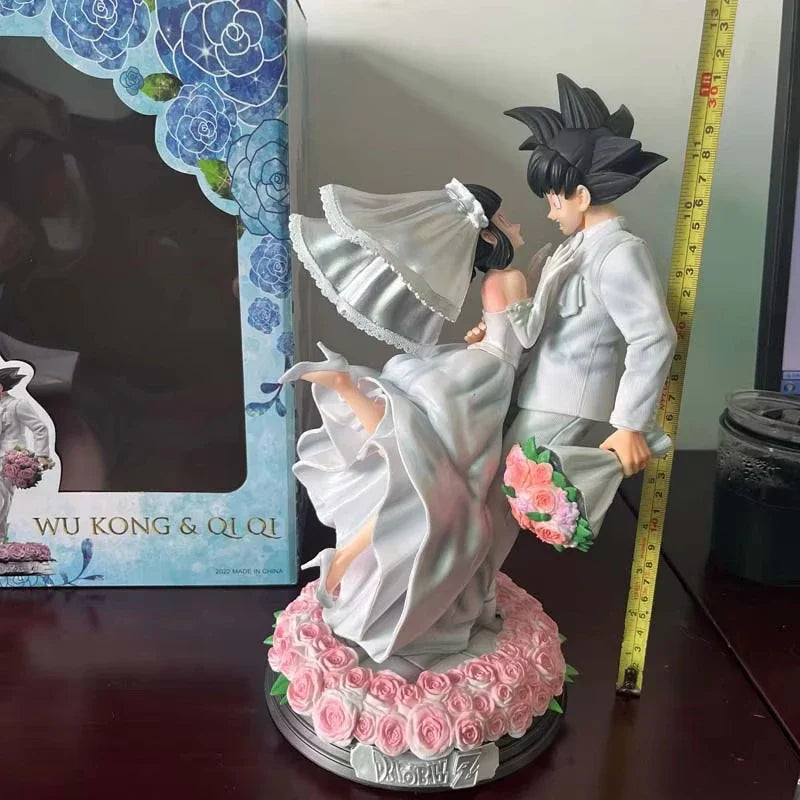 Dragon Ball Z Son Goku Figure Chichi Wedding Version 31CM PVC Figurine Model Toys Statue Collection Ornament Couple Wedding Gift