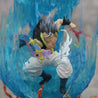 28CM Dragon Ball Animation Figure Ls Gogeta Kubei Fusion Super Saiyan Three-Headed Sculpture Luminous Model Statue Ornament Gift Dragon Ball Action Figure