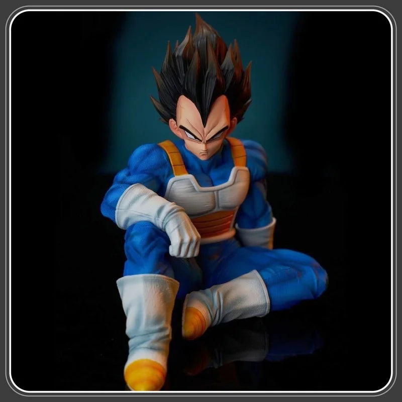 15cm Special Price Bag Dragon Ball Seated Vegeta Model Figure Super Saiyan Prince Animation Model Peripheral Desktop Ornaments