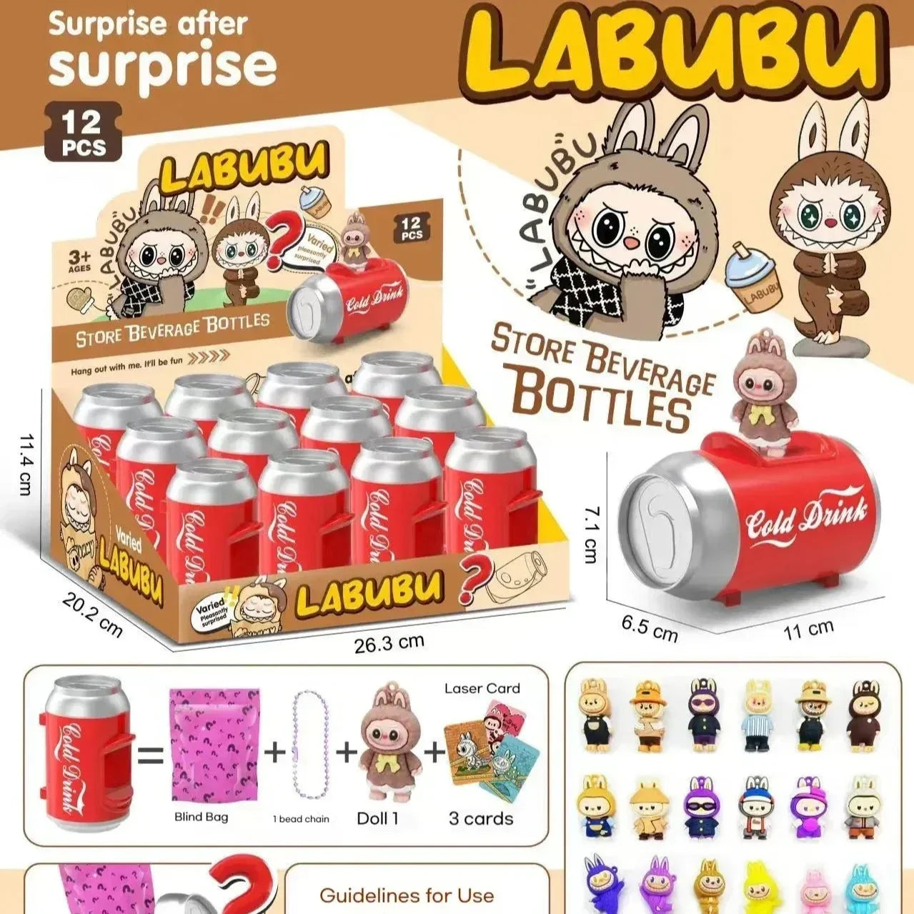 Mix Mania Blind Can Boxes (Set of 12) Beige Action Figure