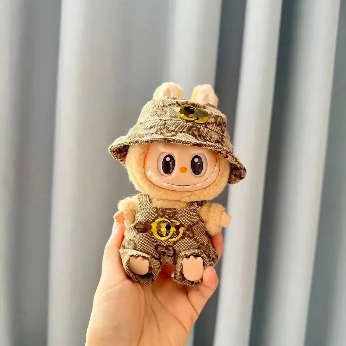 GG Labubu Luxe Clothing Outfit Brown Doll Outfit