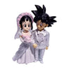 Dragon Ball Anime Figure Son Goku Figures Lg Wedding Goku Chichi Mariage Figurine 9cm Scene Statue Q-Version Pvc Model Doll Toys