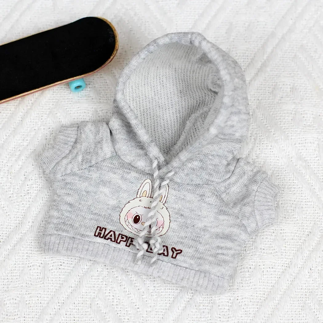 Labubu Doll Cozy Vibes Sweatshirts Gray Doll Outfit