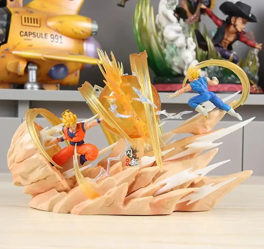 18cm Dragon Ball Figure Goku Vs Vegeta Figure Sky Top Wcf Goku Vs Vegeta Anime Figure Goku Vegeta Action Figurine Pvc Model Gift