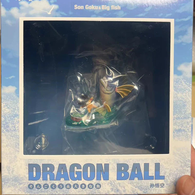 6.5cm Anime Dragon Ball Kids Goku Figure Son Goku Kick Fish Pvc Statue Action Figures Collectible Model Toys Gifts