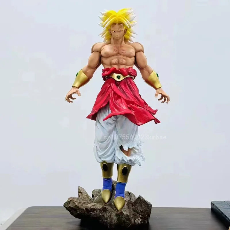 58cm Dragon Ball Figure Broly Action Figures Interchangeable Bust PVC Resin Model Collection Desktop Ornament Birthday Toy Gift