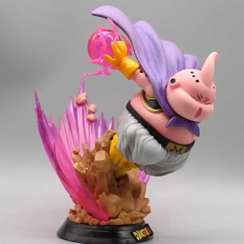 19cm Dragon Ball Z Figure Majin Buu Anime Figures Fat Buu GK Figurine with Light PVC Statue Model Doll Collectible Toys Gifts Dragon Ball Model