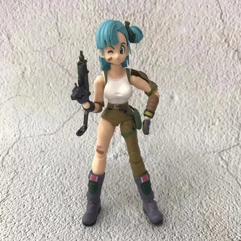 18cm SHF Dragon Ball Figures Bulma's Motorcycle Hoipoi Capsule No. 9 Action Figure PVC Collection Bulma Goku Figurine Model Toys
