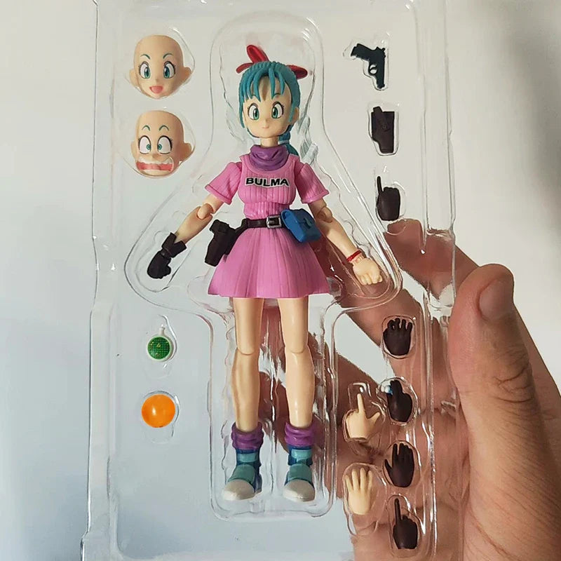 18cm SHF Dragon Ball Figures Bulma's Motorcycle Hoipoi Capsule No. 9 Action Figure PVC Collection Bulma Goku Figurine Model Toys
