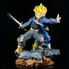 33cm Dragon Ball Vegeta Trunks Fight Side By Side Saiyan Anime Figure Model Statue Collection Desktop Decoration Ornament Toys
