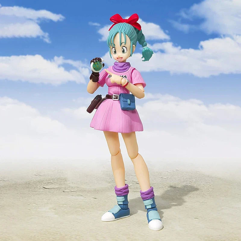 18cm SHF Dragon Ball Figures Bulma's Motorcycle Hoipoi Capsule No. 9 Action Figure PVC Collection Bulma Goku Figurine Model Toys