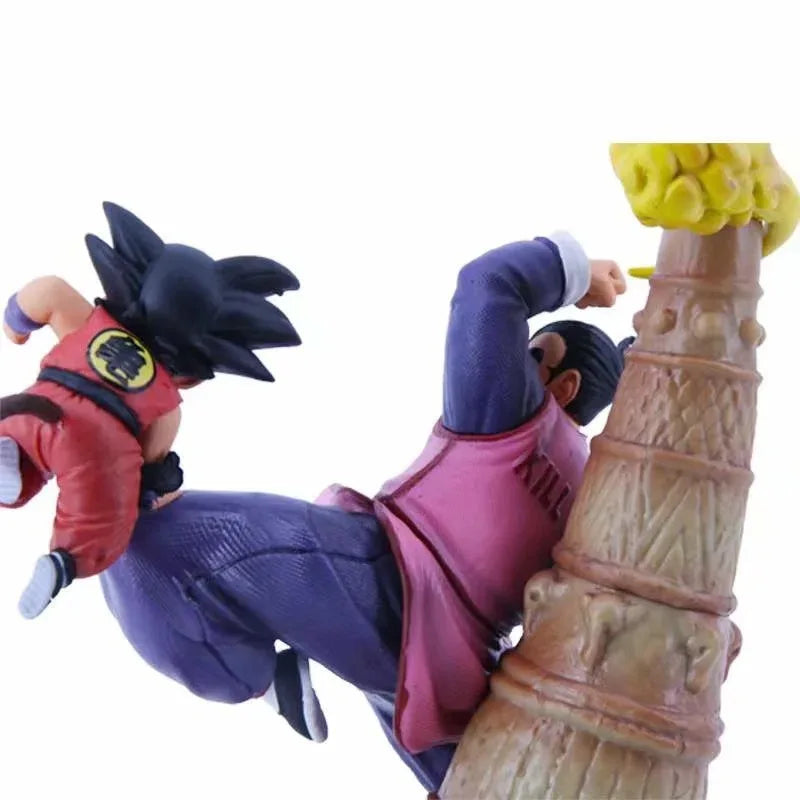 28cm Dragon Ball Goku Childhood Vs Tao Pai Pai Anime Figure Model Statue Boys Collection Desktop Decoration Ornament Toys Gifts