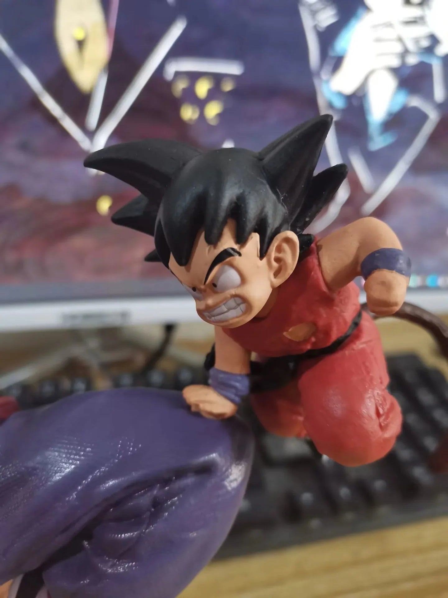 28cm Dragon Ball Goku Childhood Vs Tao Pai Pai Anime Figure Model Statue Boys Collection Desktop Decoration Ornament Toys Gifts