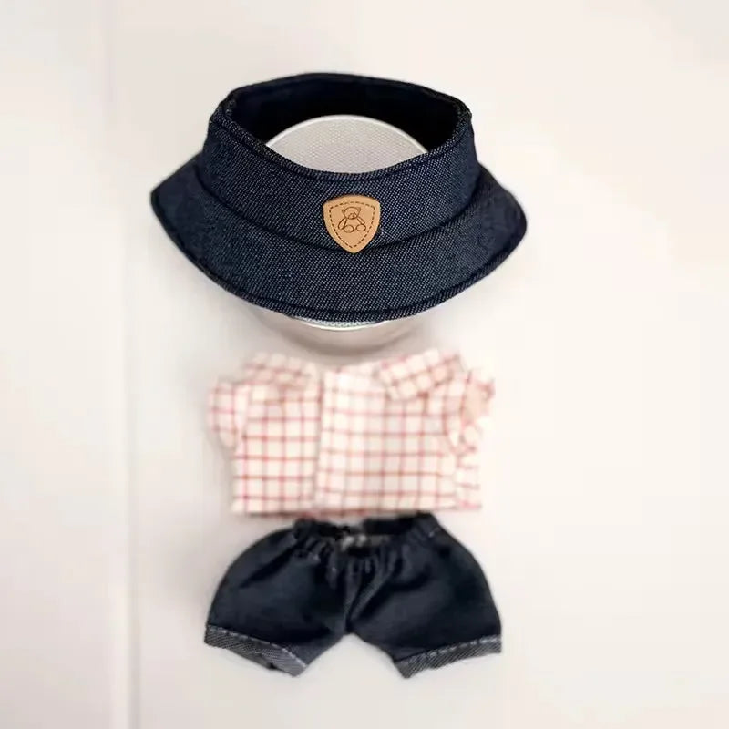 Labubu Hat, Shirt & Jeans Style Sets Style 7 Doll Outfit