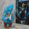 28CM Dragon Ball Animation Figure Ls Gogeta Kubei Fusion Super Saiyan Three-Headed Sculpture Luminous Model Statue Ornament Gift Dragon Ball Action Figure