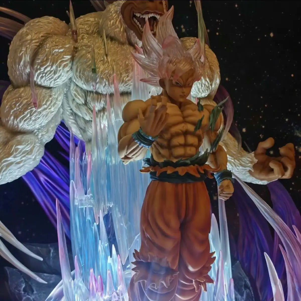 31cm Dragon Ball Great Ape King Son Goku Ultra Huge And Domineering Figurine Statue Model Game Combat Posture Ornament Action