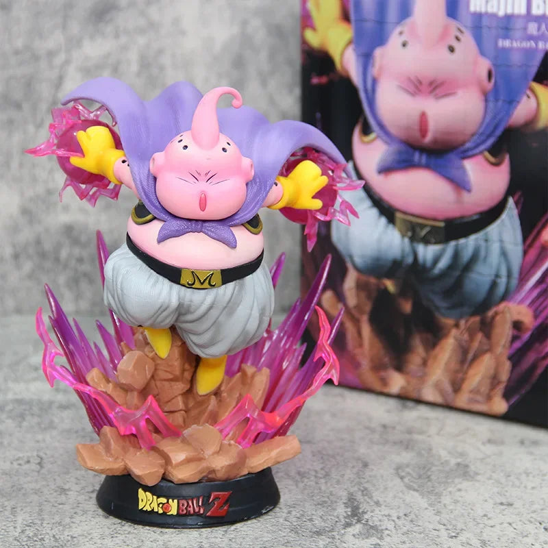 19cm Dragon Ball Z Figure Majin Buu Anime Figures Fat Buu GK Figurine with Light PVC Statue Model Doll Collectible Toys Gifts Dragon Ball Model