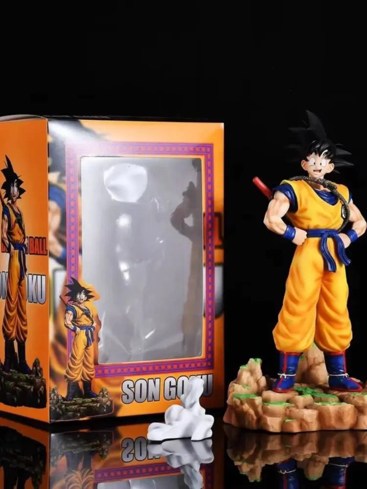 Dragon Ball Z Goku Dream Somersault Cloud Super Saiyan Standing Collection Figures Statue Anime Peripheral Model Ornaments Toy black