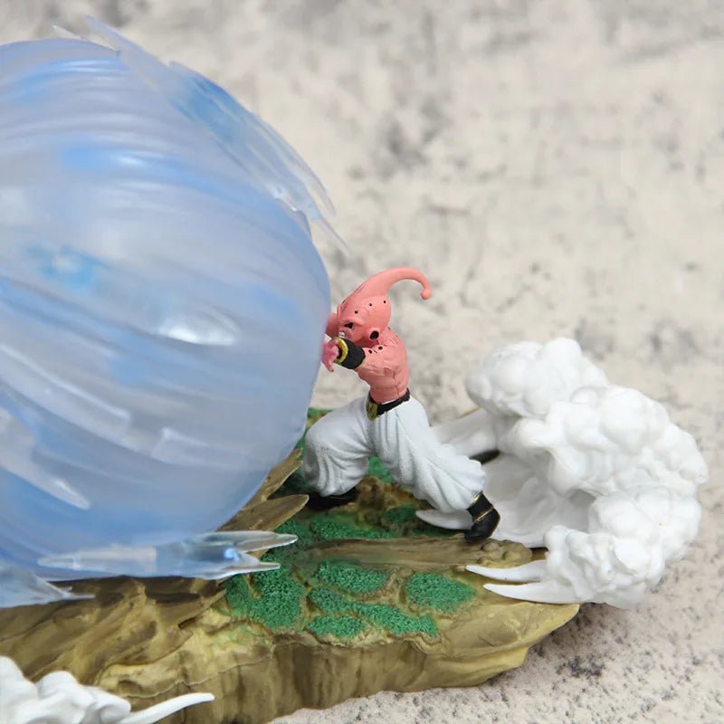 21cm Dragon Ball Z Buu vs Goku Model Super Saiyan Genki Bomb Action Figure Model Pvc Statue Doll Collection Model Toys Gift Dragon Ball Action Figure