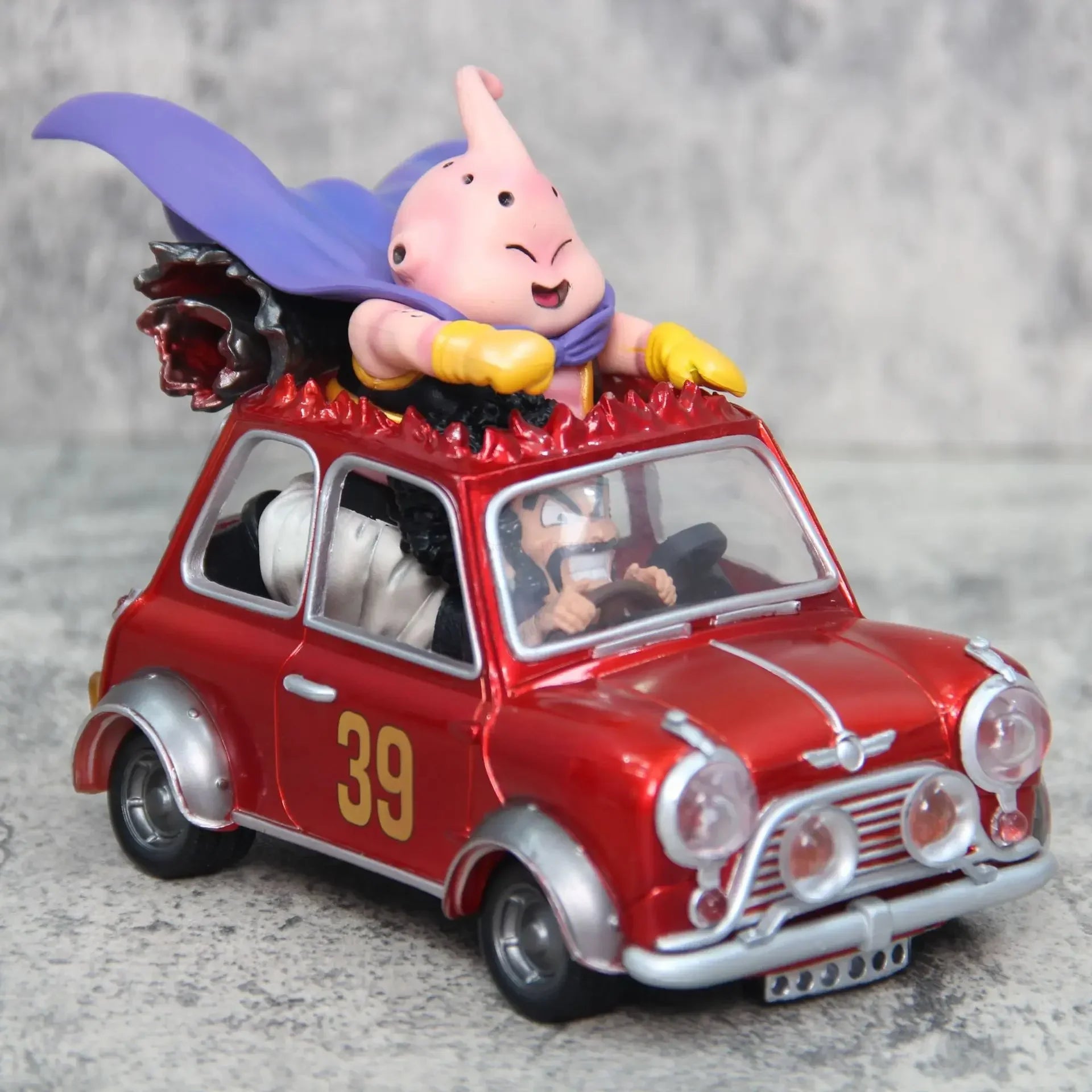 14cm Dragon Ball Z Fat Buu Anime Figures Majin Buu Figurine Mr. Satan Drive Car Pvc Statue Collectible Model Decoration Gift Toy