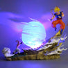 22cm Anime Dragon Ball Z Figure Son Goku VS Buu Battle Goku Figure GK Figurine Model Pvc Statue Collectible Decoration Doll Toys