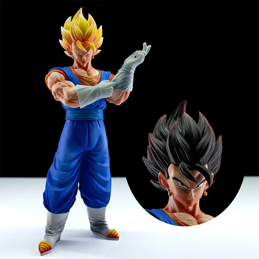 Dragon Ball Z Vegetto Action Figure Gogeta Figuras Two Heads Replacable 27cm Statue Model Collection Decoration Birthday Gifts High-Quality Figure B