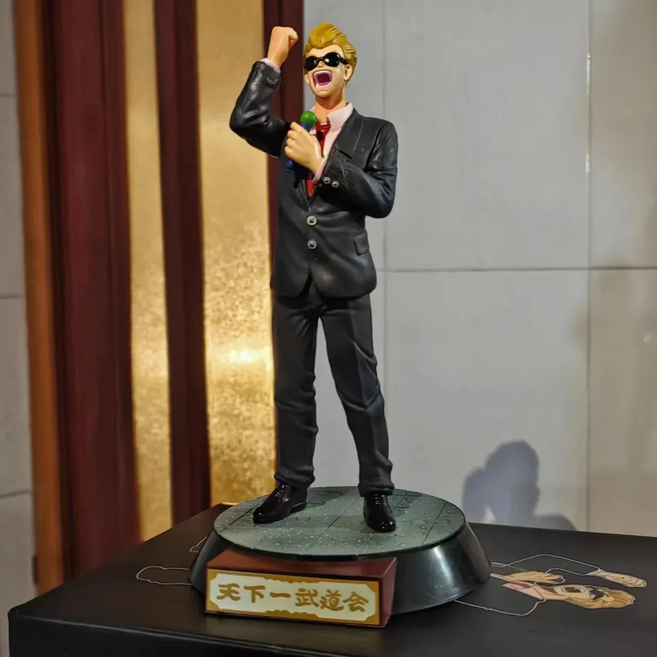 23cm Dragon Ball Z Mister Satan Figure Hercule Ring Name Mark PVC Action Figures GK Statue Collection Model Toys Gifts Dragon Ball Figure B