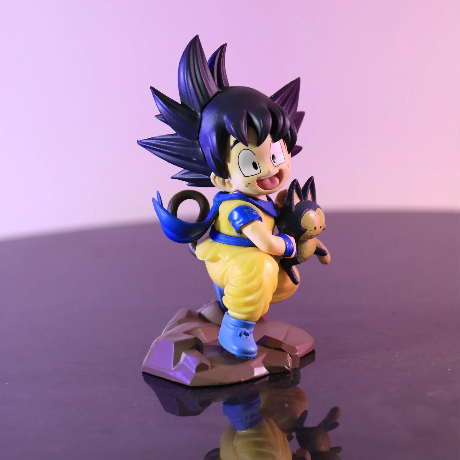 Anime Dragon Ball Q Version Figures Childhood Goku Holding Poole PVC 10cm Collection Model Toys as Decorative Gifts