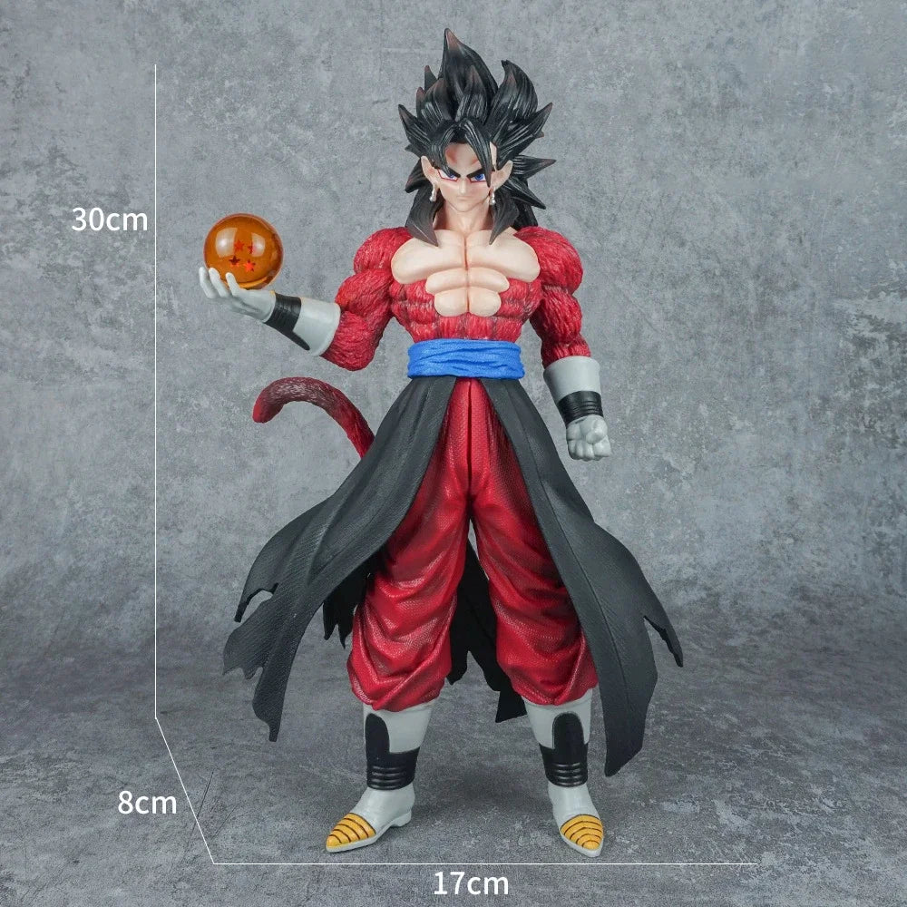 30cm Anime Dragon Ball Gogeta Ssj4 Figure Super Saiyan 4 Son Goku Vegeta Figurine PVC Action Figures Model Toy for Children Gift yellow
