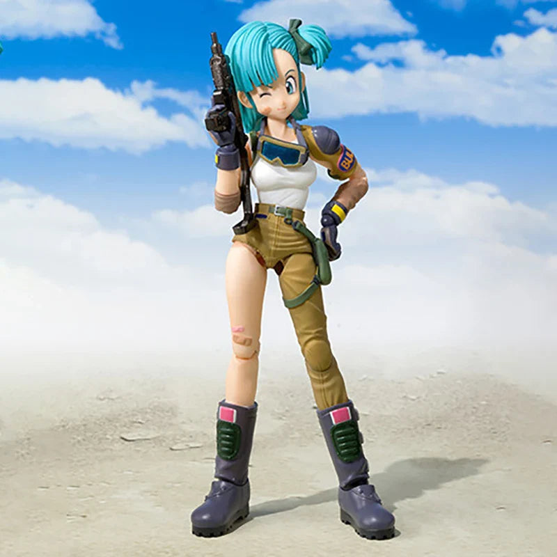 18cm SHF Dragon Ball Figures Bulma's Motorcycle Hoipoi Capsule No. 9 Action Figure PVC Collection Bulma Goku Figurine Model Toys
