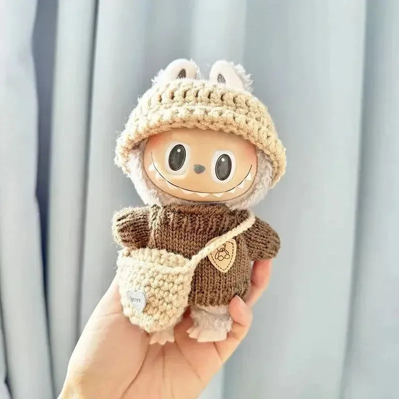 Handmade Labubu Crochet Animal Outfits Doll Outfit