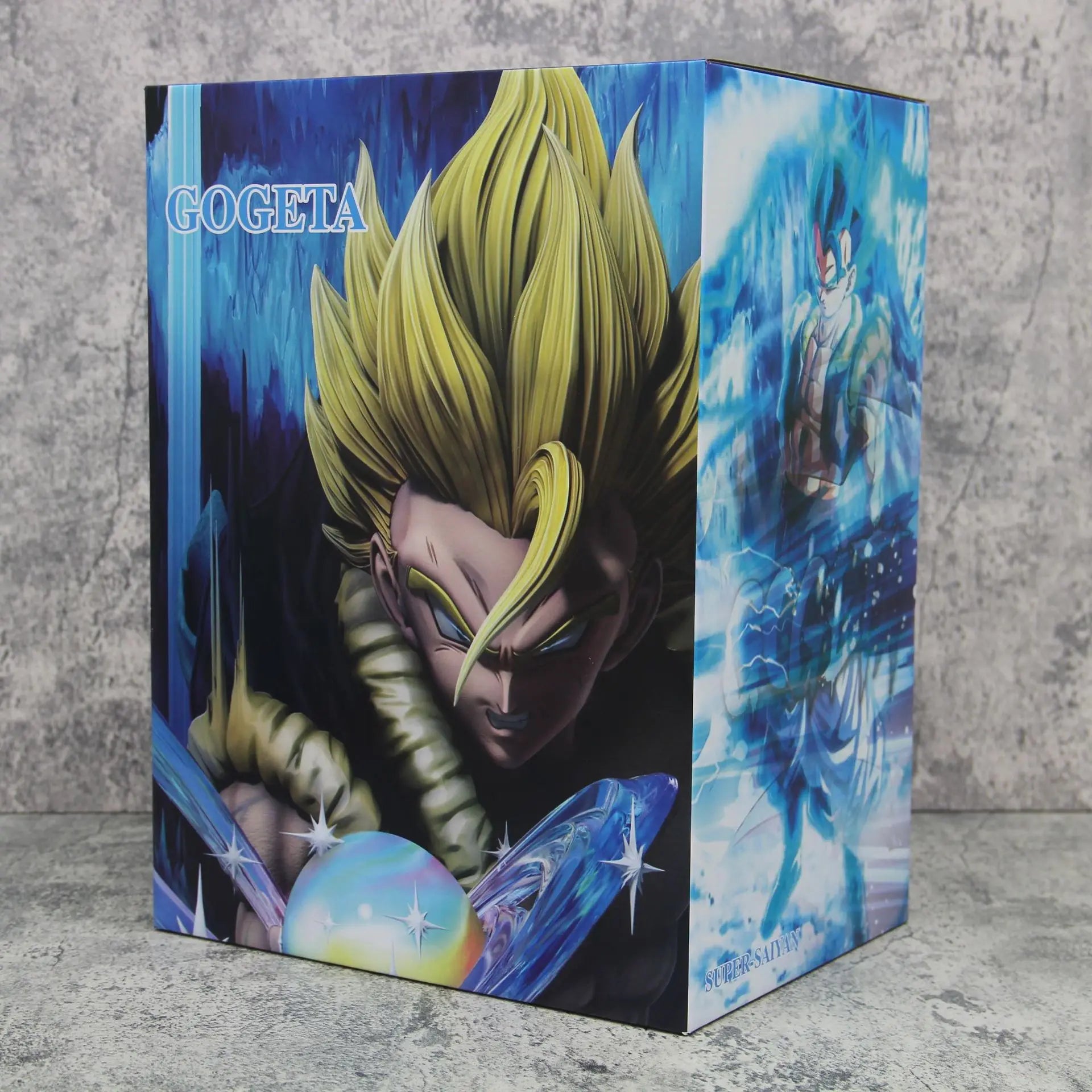 28CM Dragon Ball Animation Figure Ls Gogeta Kubei Fusion Super Saiyan Three-Headed Sculpture Luminous Model Statue Ornament Gift Dragon Ball Action Figure