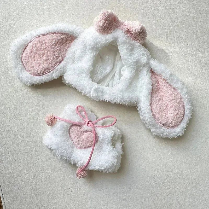 Handmade Labubu Kawaii Bunny Overalls Doll Outfit