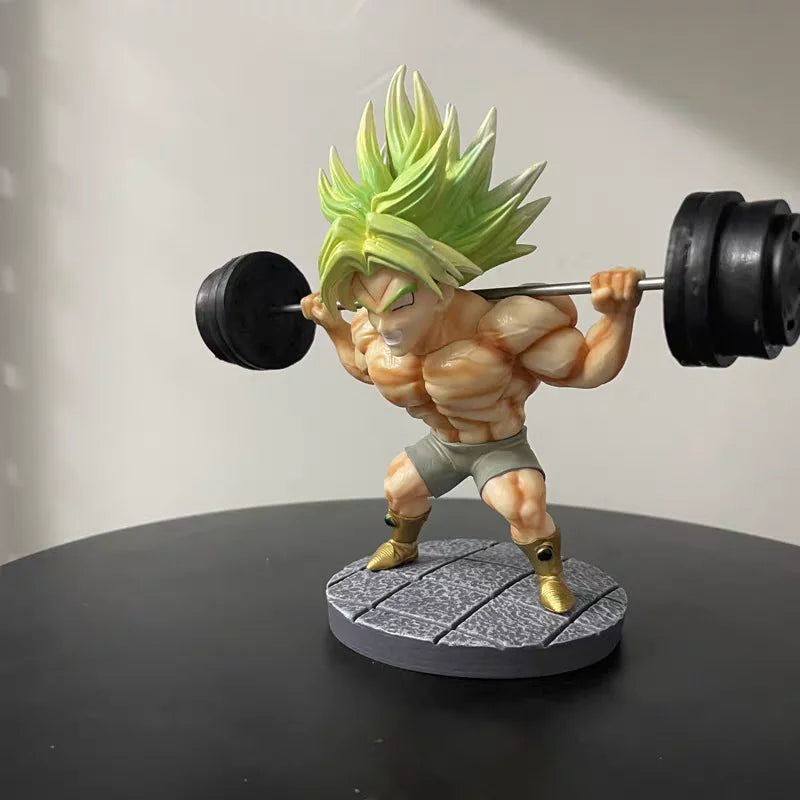 16cm/6.2inch Dragon Ball Anime Figure Fitness Broly Action Figurine Statue Model Statue Collection Decoration Toys Birthday Gift