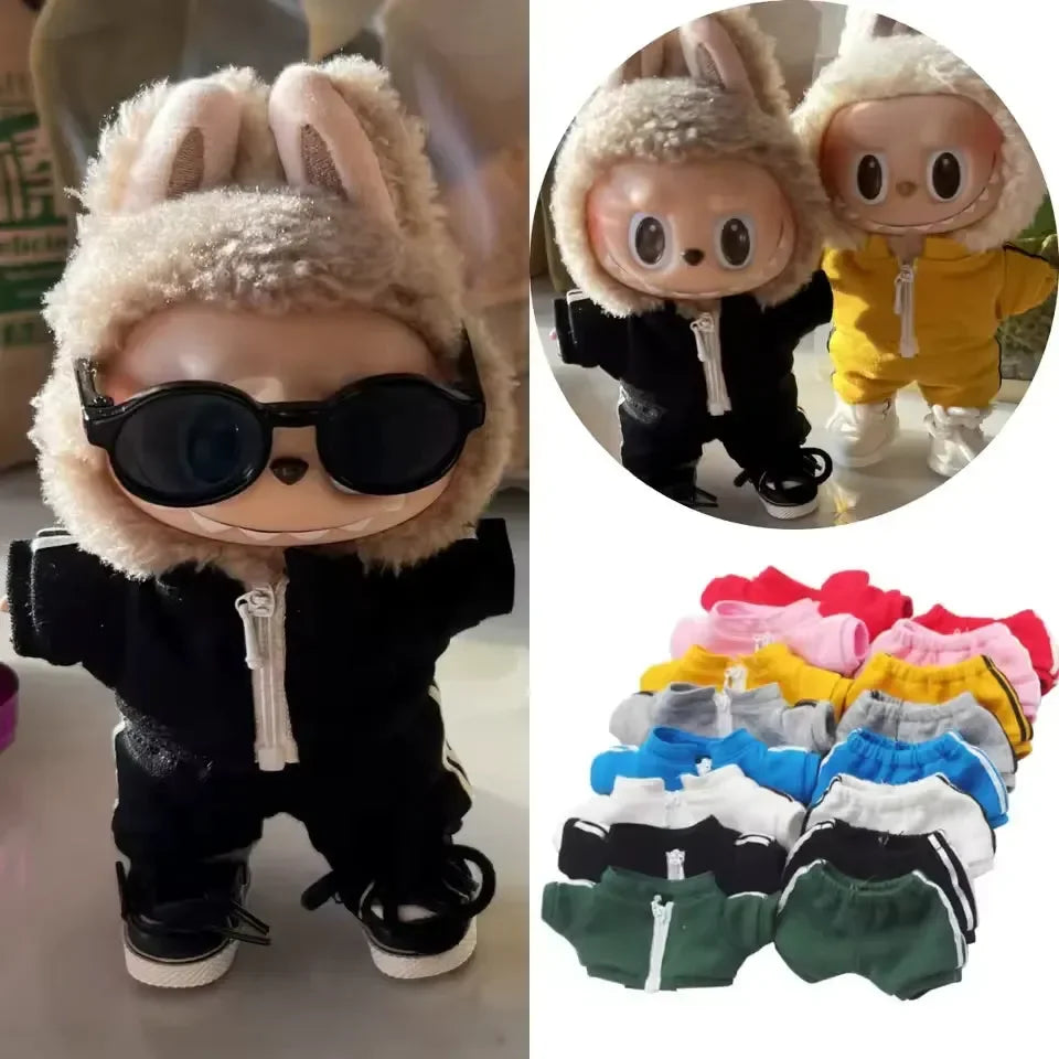 Labubu Style Central Outfit & Accessories Doll Outfit