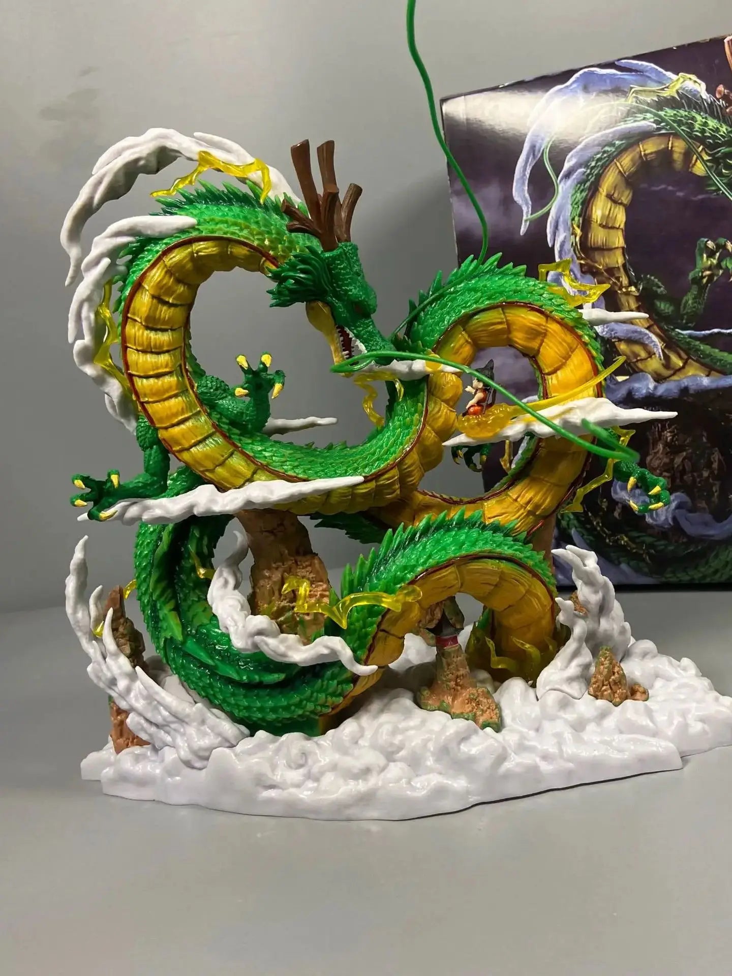 24cm Dragon Ball Anime Figure Shenron Figure Goku And Shenron Figurine Model Pvc Statue Doll Collection Decoration Room Toy Gift