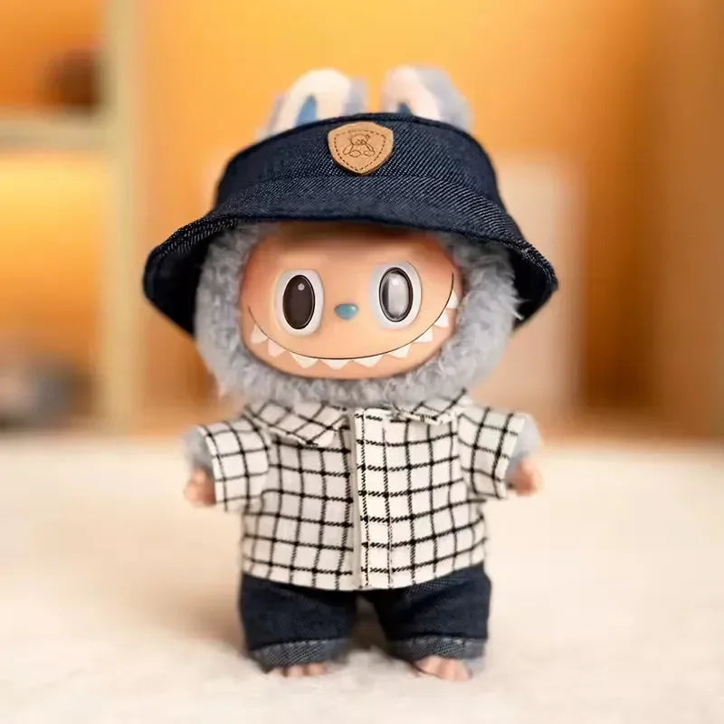 Labubu Hat, Shirt & Jeans Style Sets Doll Outfit