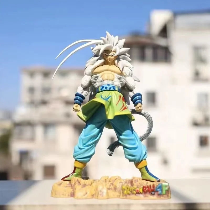 Dragon Ball Z 24cm Son Goku Figure DBZ Super Saiyan 5 Anime Sj5 Figurine Pvc Statue Collectible Desktop Model Doll Gift Toys No box