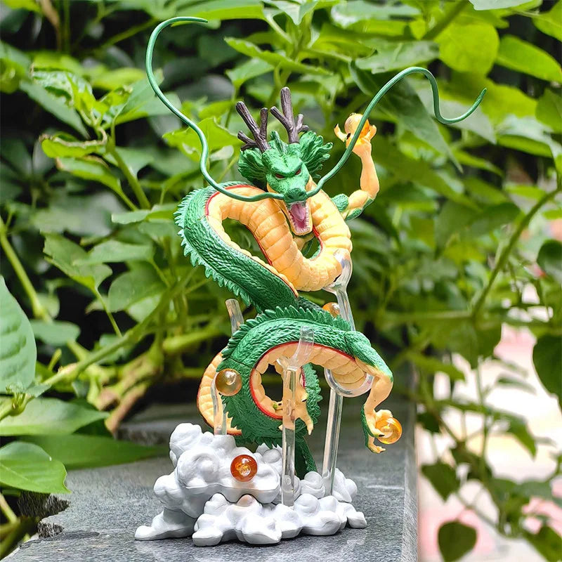 Dragon Ball Summon the Dragon Little Green Dragon Toy Hand-made Office Model with Base Cake Ornament Ornament Gift 18cm