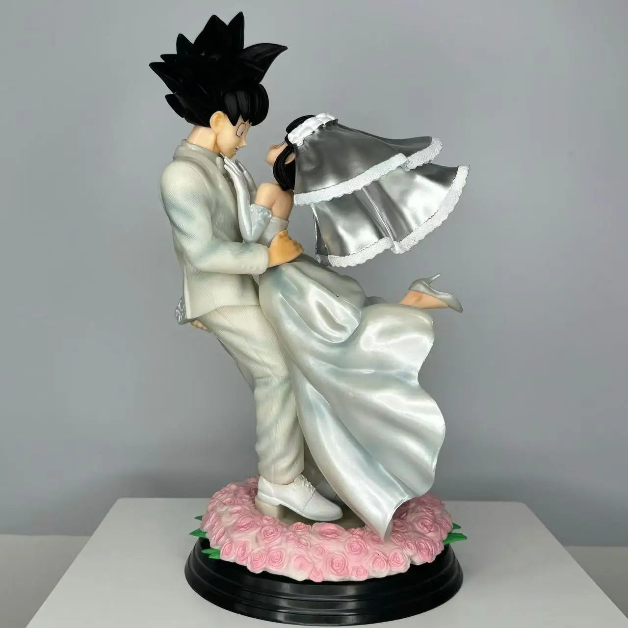 31CM Dragon Ball Z Son Goku Figure Chichi Wedding Version PVC Figurine Model Statue Toys Collection Ornament Couple Wedding Gift