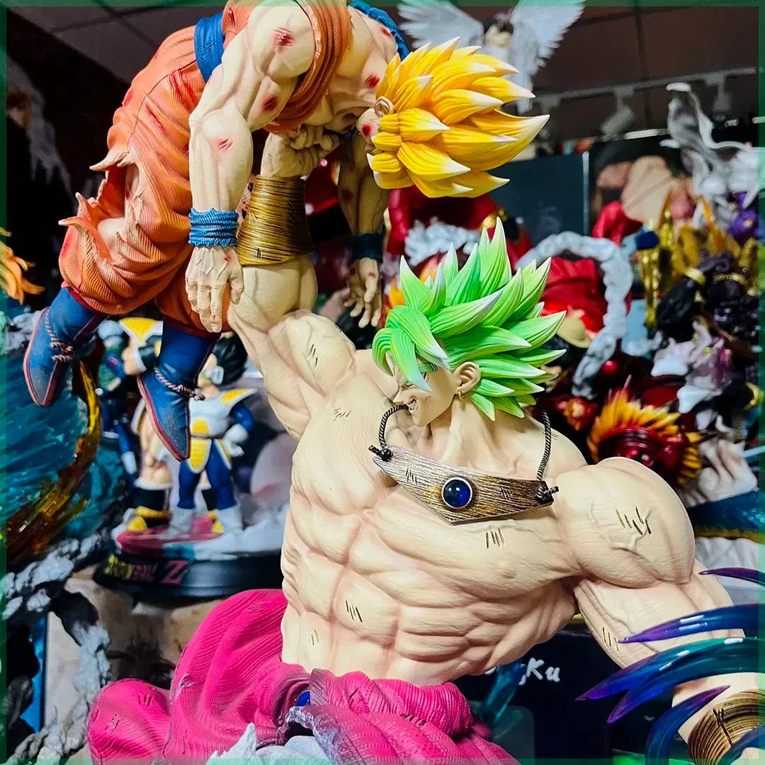 Broli Vs Goku Anime Figure Dragon Ball Broli 28cm Figurine Pvc Statue Model Doll Desk Decoration Collectible Toys Christmas Gift Dragon Ball Collectible Figure