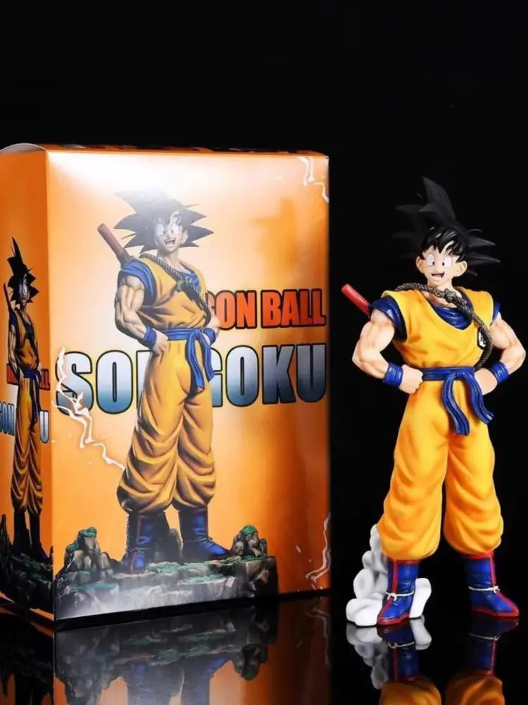 Dragon Ball Z Goku Dream Somersault Cloud Super Saiyan Standing Collection Figures Statue Anime Peripheral Model Ornaments Toy WHITE