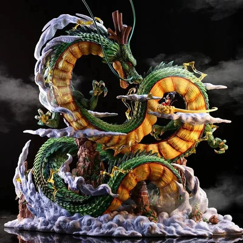 24cm Dragon Ball Anime Figure Shenron Figure Goku And Shenron Figurine Model Pvc Statue Doll Collection Decoration Room Toy Gift