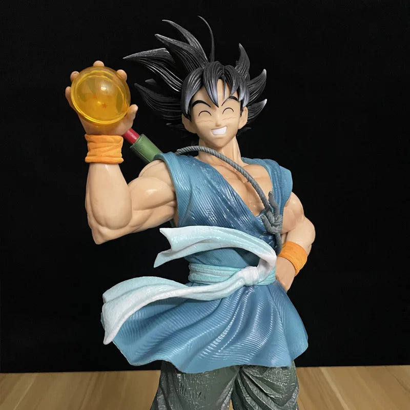 41cm Dragon Ball Sun Goku Happy Laughing Goku Figure Four Star Dragon Ball Action Figurine Statue Model Statue Toys Gift