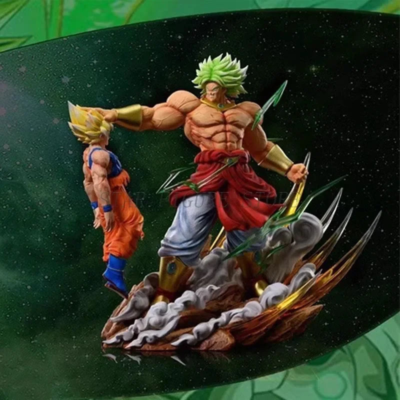 Gk Dragon Ball Action Figure Broly vs Son Goku Figure Statue PVC Collection Ornaments Anime Broli Goku Figurine Model Toys Gifts