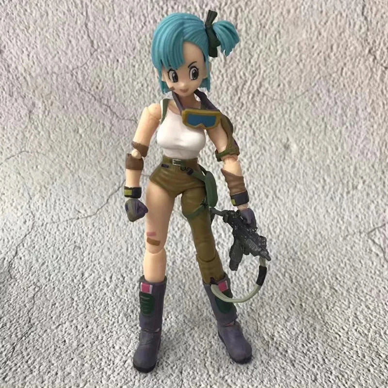 18cm SHF Dragon Ball Figures Bulma's Motorcycle Hoipoi Capsule No. 9 Action Figure PVC Collection Bulma Goku Figurine Model Toys