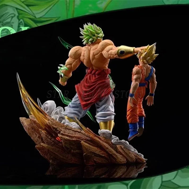 Gk Dragon Ball Action Figure Broly vs Son Goku Figure Statue PVC Collection Ornaments Anime Broli Goku Figurine Model Toys Gifts