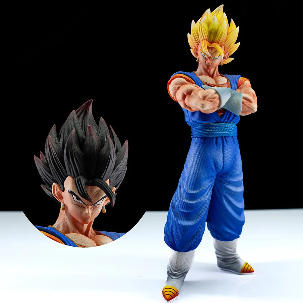 Dragon Ball Z Vegetto Action Figure Gogeta Figuras Two Heads Replacable 27cm Statue Model Collection Decoration Birthday Gifts High-Quality Figure D