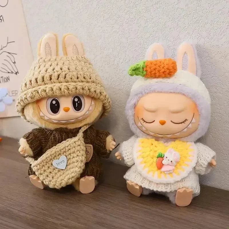 Handmade Labubu Crochet Animal Outfits Doll Outfit